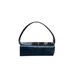 Mabash The Cocco Longuette in Croc Embossed Black
